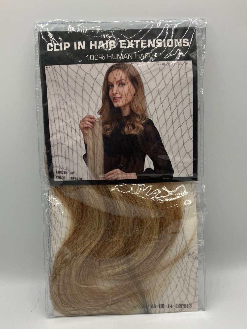 Clip In Human Hair Extensions Blonde 14 Inches Color #18P613 100% Human Hair New